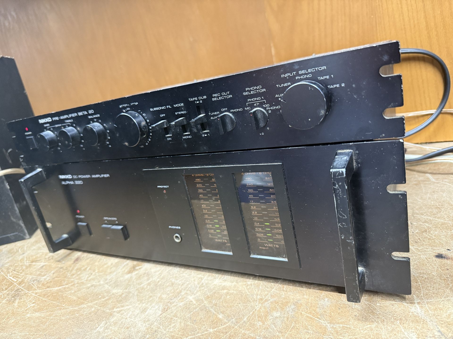 Nikko Pre-amplifier Model Beta 20 and Nikko Amplifier Model Alpha 220 (120 watts per channel )