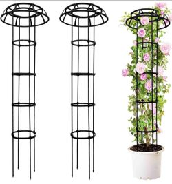 Set of 2  65-Inch Garden Trellis for Climbing Plants