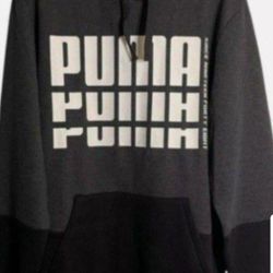PUMA PUMA LIMITED EDITION MEN'S BAGGY FIT PULLOVER HOODIE SWEATER SIZE LARGE DARK BLACK/DARK GRAY BRAND NEW WITH TAGS CHECK OUT THE REST OF MY OFFERS.