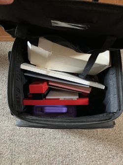 Scrapbooking stuff / arts supplies with bag