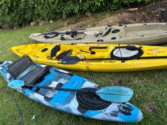 Ocean Fishing Kayaks  Two 14 1/2 ft   One 12ft