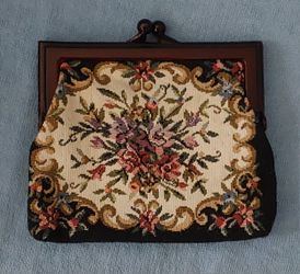 Tapestry Purse Tortoise Shell Frame