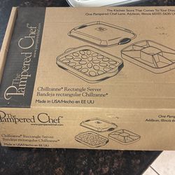 Pampered chef chill Zane rectangular server