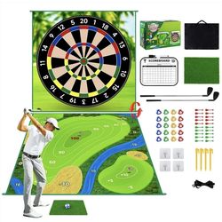 NEW 70"x70" Double Sided Golf Chipping Game Hitting Mat/Practice Kit