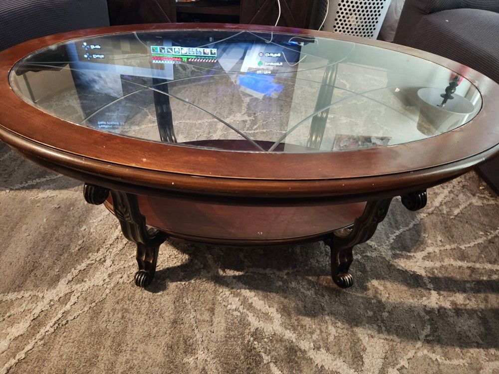 Make An Offer For Coffe Glass Top Table & End Glass Top Table 