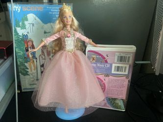 2004 Barbie Princess Anneliese Doll Lot + VHS New CD Set (Princess & The Pauper)