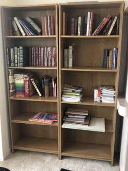 Book Shelves Heavy Oakwood Set of 2