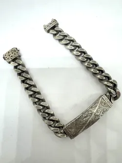 925 Sterling Silver John Hardy Legends ID Curb Link 9" Bracelet - 63 (WMP020674)