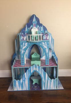 Frozen Elsa castle dollhouse ( all wood construction)