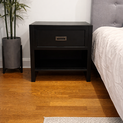 Set of 2 Dark Wood Nightstands – Excellent Condition