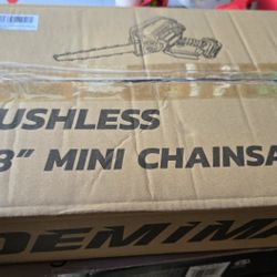 Mini Chainsaw for Mak 18V Battery, 8-Inch and 6-Inch 2-IN-1 Cordless Electric Chain saw with Brushless Motor and Auto-Oiler, 800W Hand Mini Chainsaw f