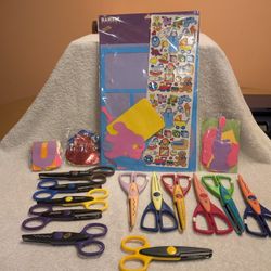 Lot of 12 Craft Scissors/ Scrapbook page Kit/decoration shapes, Never Used