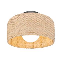 Artika Emiko 15” Rattan LED Ceiling Light – Modern Boho Flush Mount