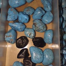 High Quality Sky Blue Spiderweb Turquoise & Black Turquoise  Lot #4