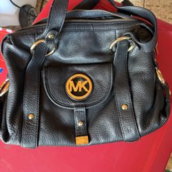 Black Leather Michael Kors Purse