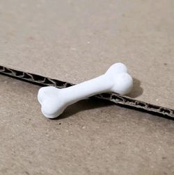 Vintage Jasman Puppy in My Pocket Bone Accessory White Miniature Dog Toy Part