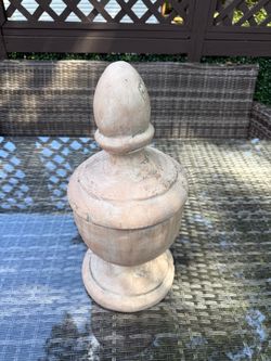 Decorative Stone Finial Urn Topper - not real stone