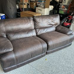 Electric Recliner Real Leather
