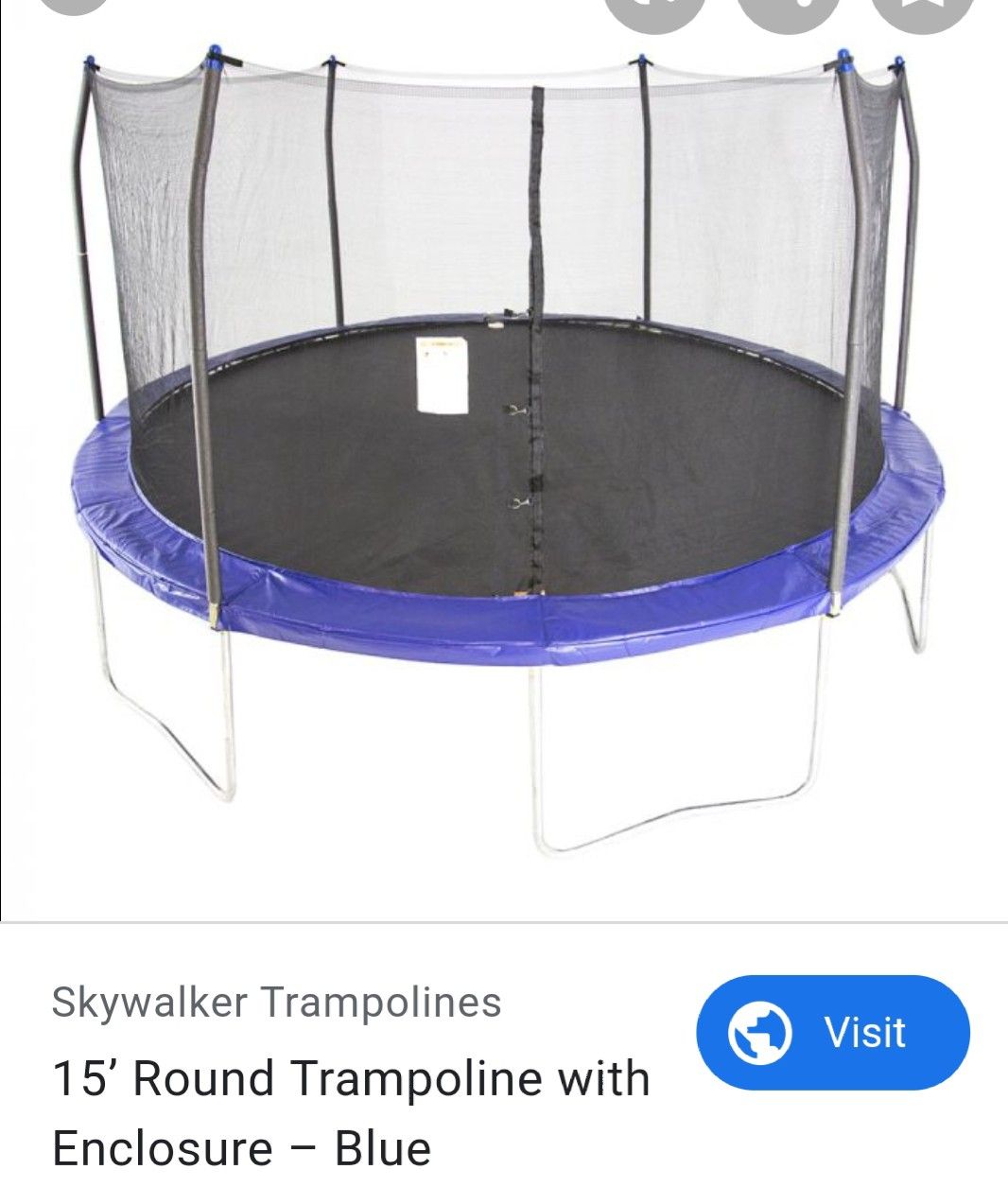 15 ft Skywalker trampoline with enclosure