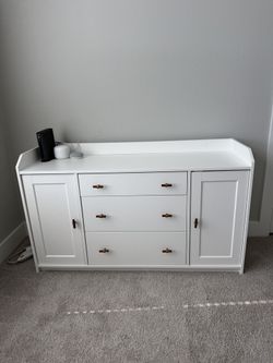 Ikea HAUGA 6-drawer dresser, white, 54 3/8x18 1/8x33 1/8 "