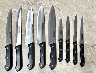 9 Stainless Kitchen Knives - Koch Messer, Schinken Messer, Ausbein Messer