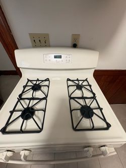 White GE Gas Stove
