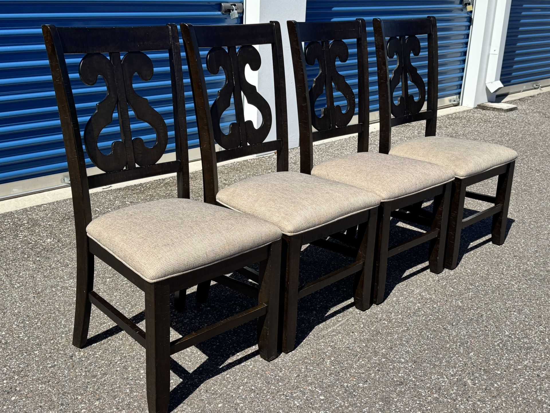 4 DINING CHAIRS STANFORD SWIRL FARMHOUSE STYLE