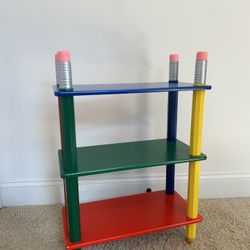 1980s Pop Art Multicolor Lacquered Pencil Shelf -Pierre Sala Style