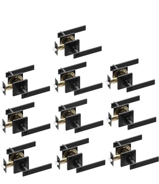 VORAUS 10 Pack Matte Black Door Handles