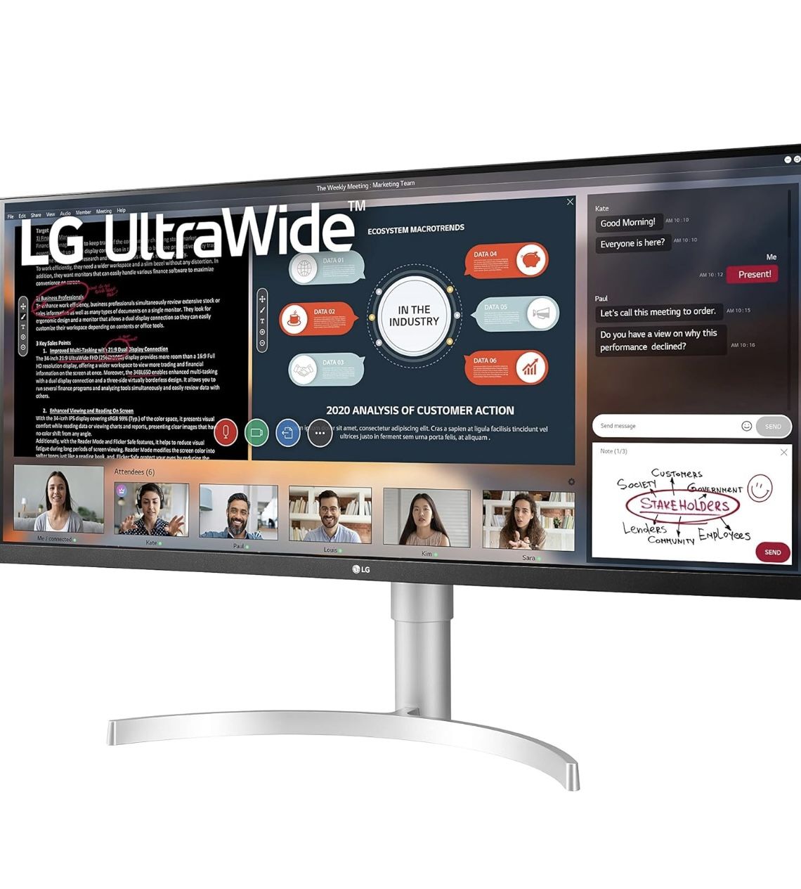 LG 34” Ultrawide Monitor 