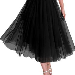 New Black Tulle Skirt 