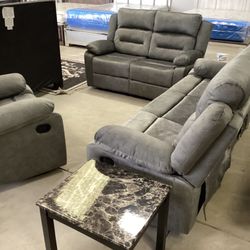 New Three Pieces Sofa, Recliners Free Deliver