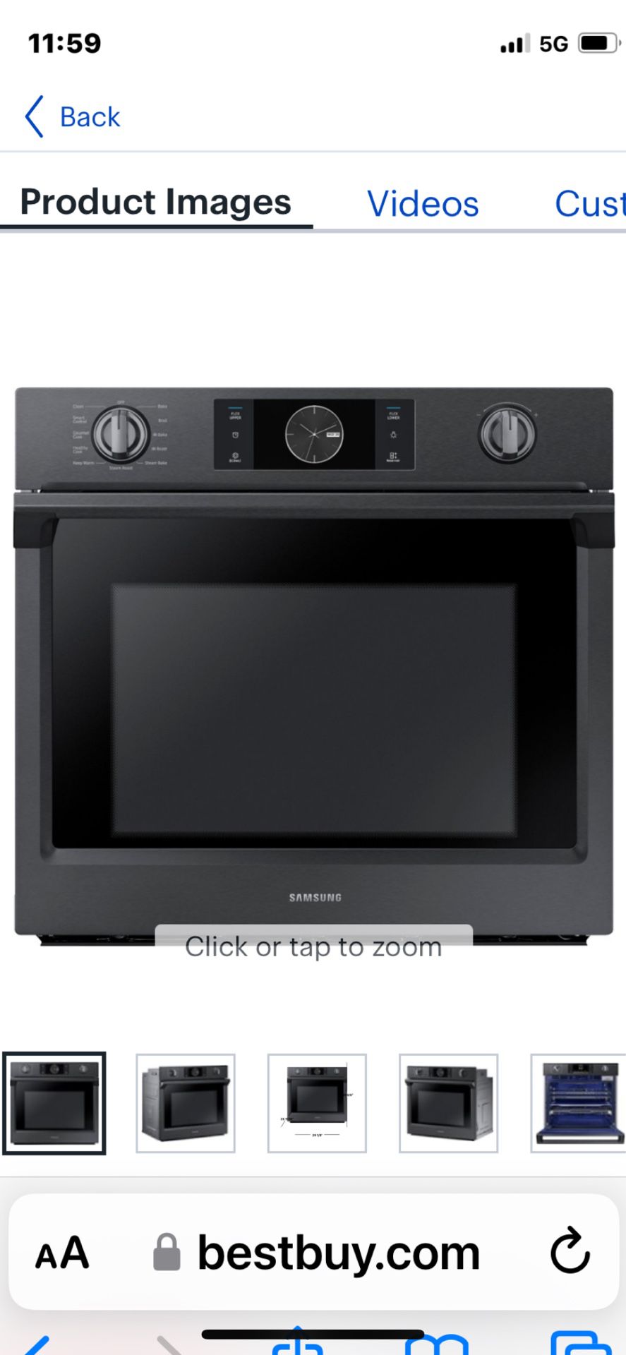 Box Steam Single Wall Oven Convection Samsung 30” 