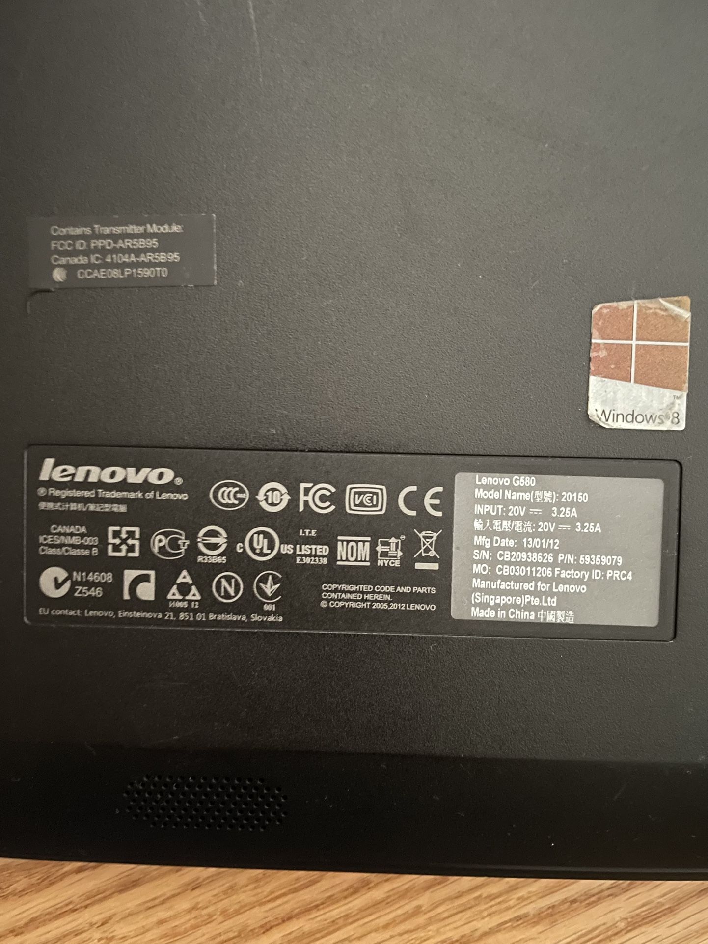 Lenovo G580
