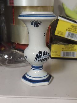 Vintage Delft blue Holland ceramic vase