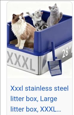 XXXL Stainless steel Litter Box