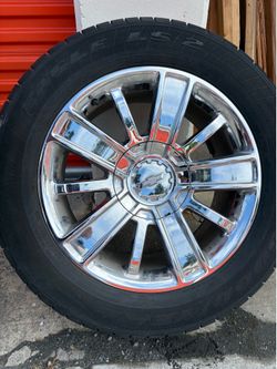 For Sale: OEM Stock 20” Chrome Wheels from 2018 Chevy Silverado High Country  with  like new GoodYear Tires