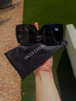 OCCI CHIARI Oversized Square Reading Sunglasses +2.00 Strength UV Protection