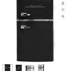 Magic Chef in Black Magic Chef Retro Mini Refrigerator 3.2 cu. ft. 2-Door Fridge