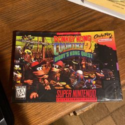 SNES Donkey Kong 2 New In Shrink Wrapped Box