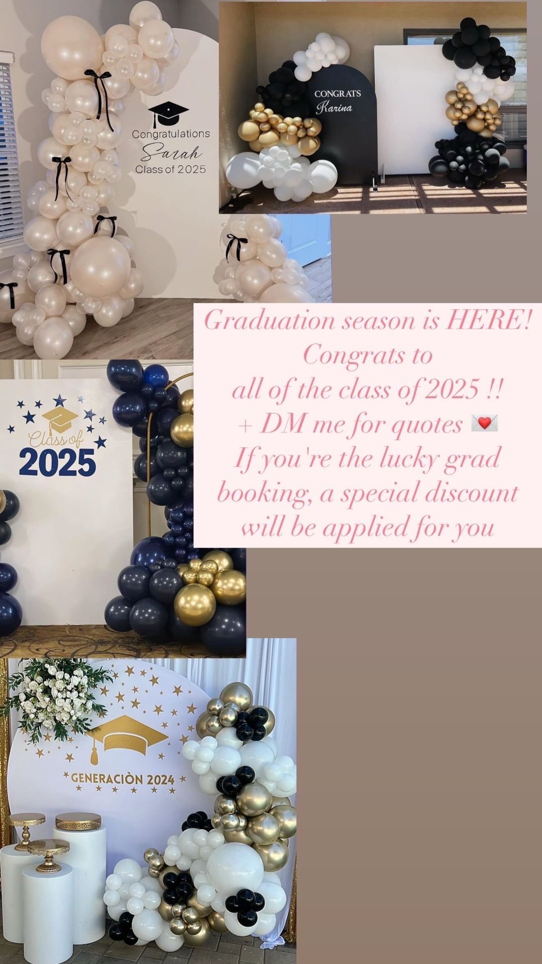 Graduation Balloon Garland