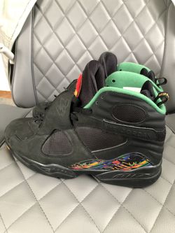 Jordan 8 Black & Green 10.5