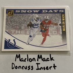 Marlon Mack Indianapolis Colts RB Donruss Short Print Insert Card. 