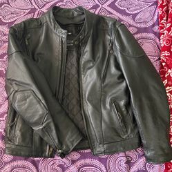 Men’s Xelement XXL Armored Leather Motorcycle Jacket 