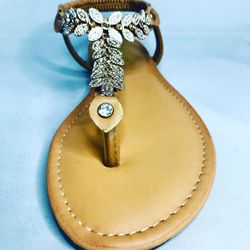 Zelda NG85 Womens Strappy Soft Comfortable Thick Padded Flat Thong Sandals