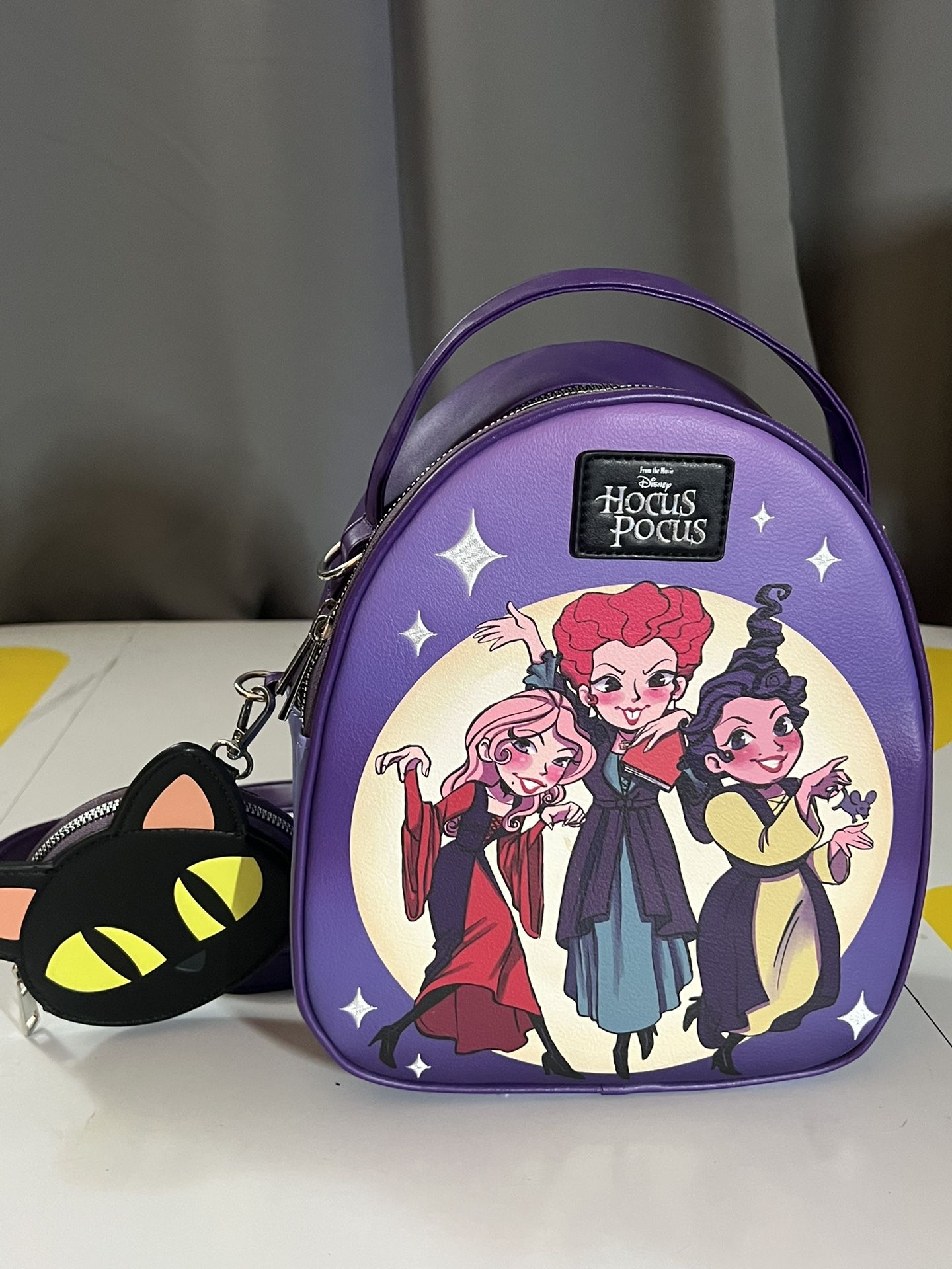 Disney Hocus Pocus Sanderson Sisters Portrait Mini Backpack With Cat Coin Purse- BoxLunch Exclusive