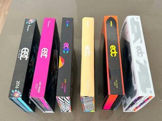 EDC Las Vegas Collector Boxes - 2016, 2017, 2018, 2021, 2024, 2026 (6 Boxes)