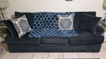 Blue Couch, Loveseat, & Accent Chair