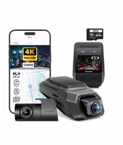 THINKWARE ARC800 4K Front 1080P Rear Dash Cam AI Night Vision, Touchscreen, Parking Mode, Wi-Fi, GPS, Car Camera