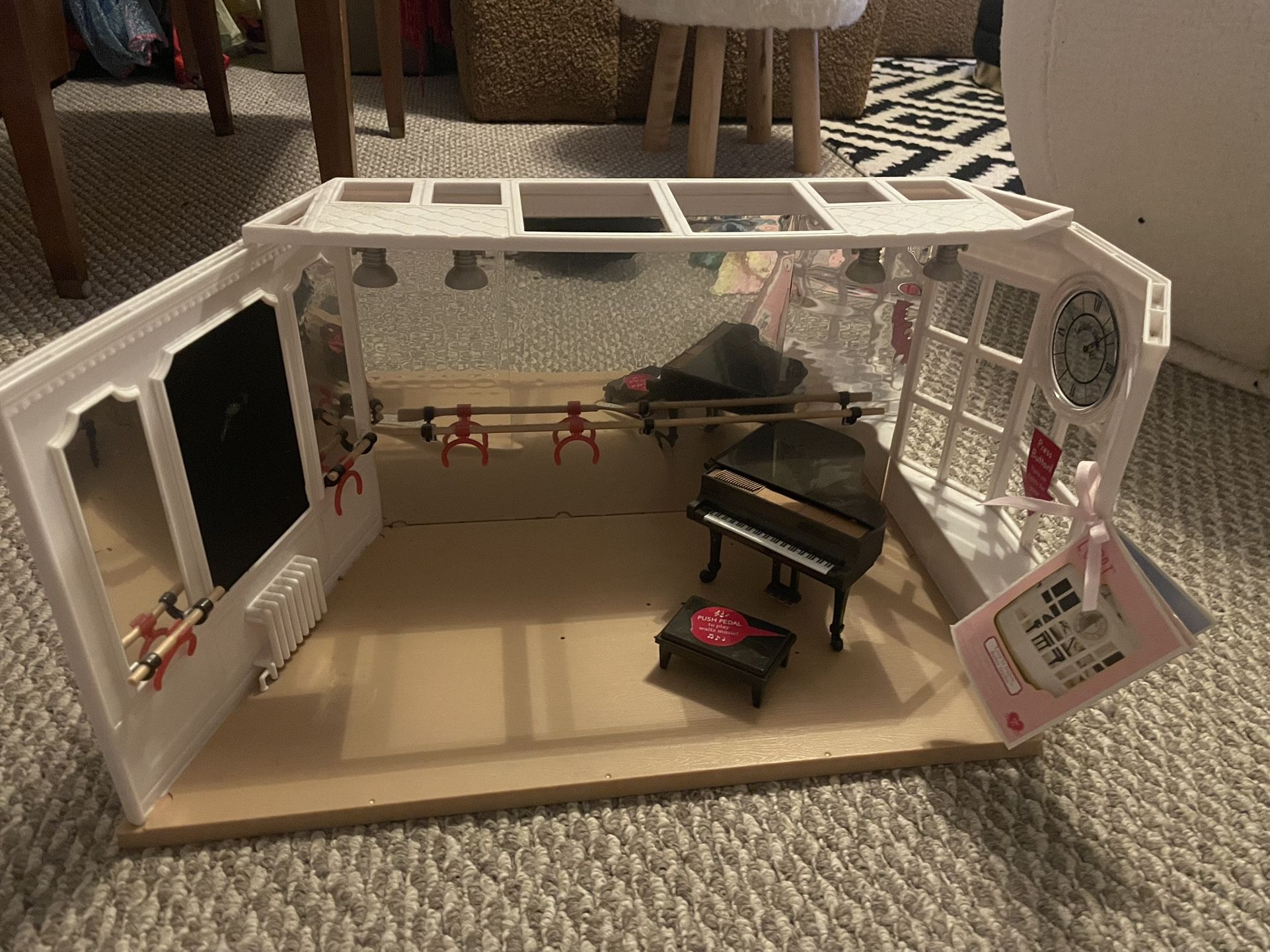 Doll Piano & Dance Studio Playset (Lori Brand)